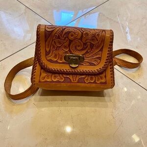 Handcrafted Mini Tan Leather Bag